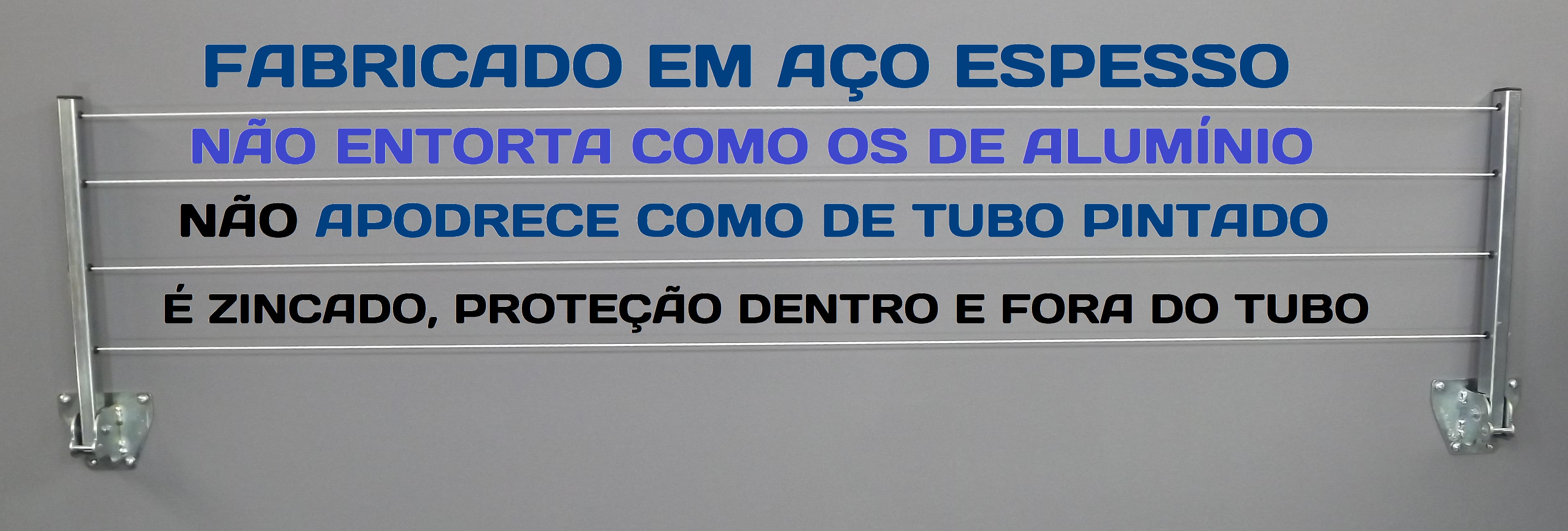 Varal Roupas Parede Ou Muro Articulado Dobr Vel A O Cordas Mais