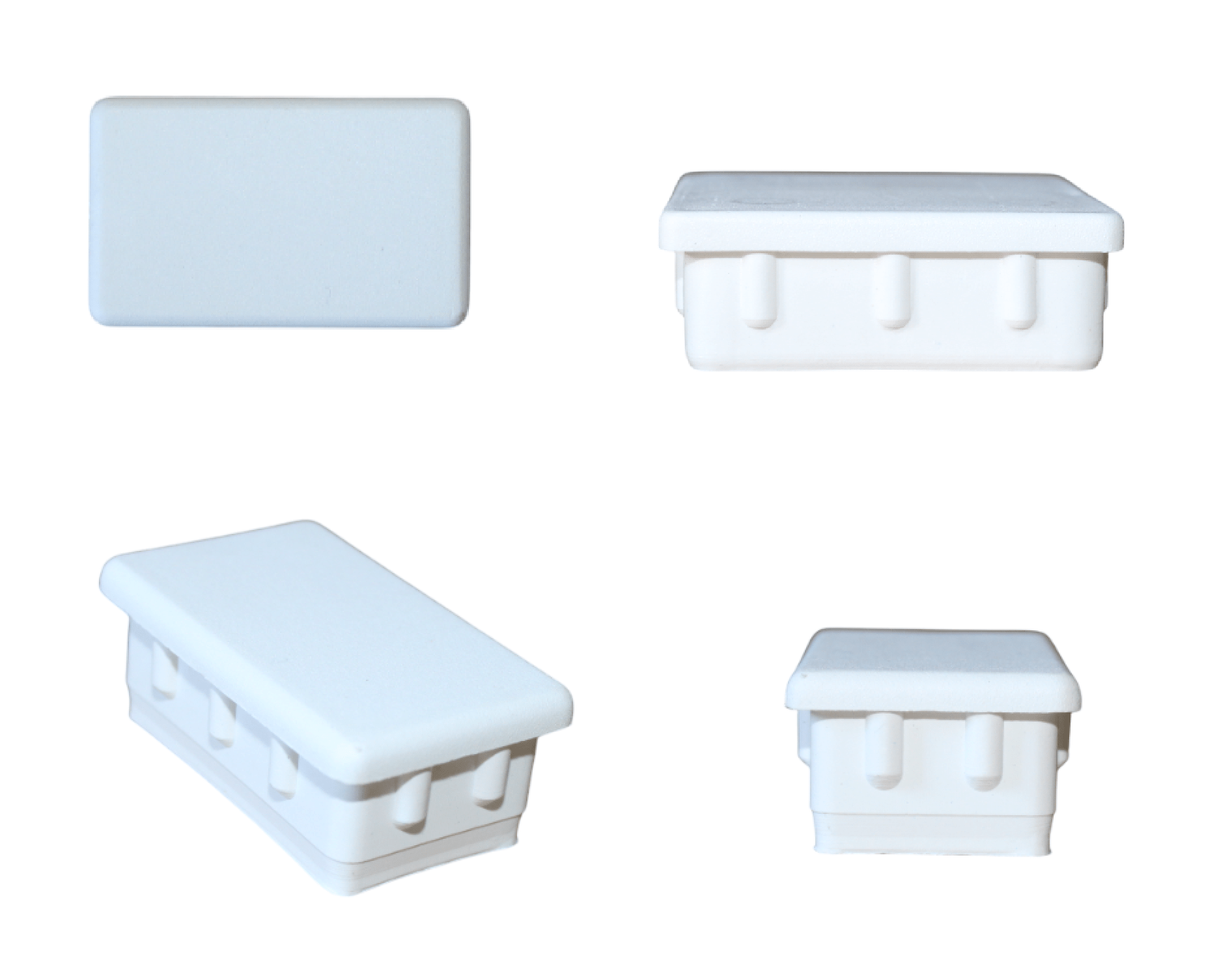 Tampa Metalon encaixe interno 30X50 BRANCA Pacote com 50 un.