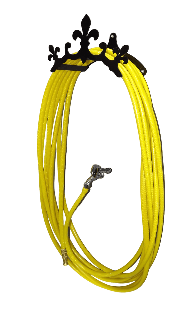 Suporte Enrolador Mangueira Jardim Clássico - PRETO