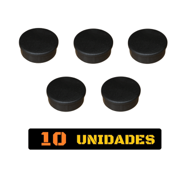 Tampa metalon encaixe interno redonda 2 POLEGADAS Pacote com 10 un. - PRETO