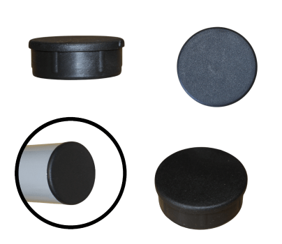 Tampa metalon encaixe interno redonda 2 POLEGADAS Pacote com 10 un. - PRETO