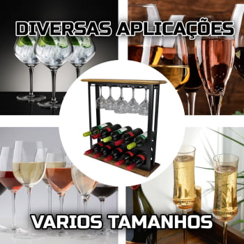 ADEGA BARZINHO DE MESA EM AÇO E MADEIRA IMBUIA NATURAL