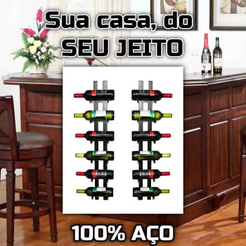 ADEGA DE PAREDE 06 GARRAFAS AÇO