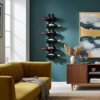 ADEGA DE PAREDE 06 GARRAFAS AÇO