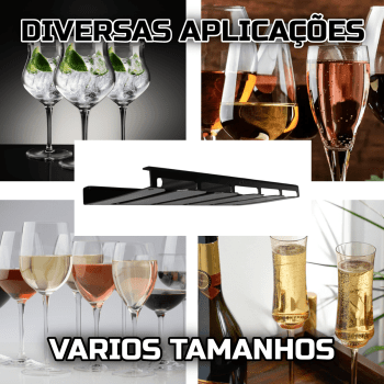 SUPORTE PARA TAÇAS ENTRADA FRONTAL,  FIXAÇÃO SUSPENSO