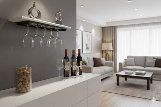 SUPORTE PARA TAÇAS ENTRADA FRONTAL,  FIXAÇÃO SUSPENSO