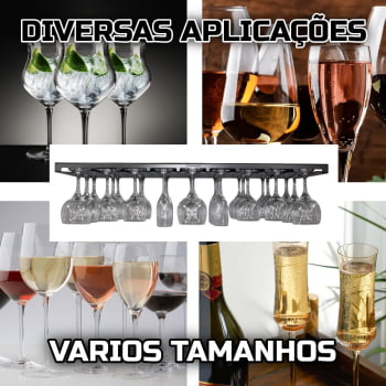 SUPORTE PARA TAÇAS ENTRADA FRONTAL GRANDE, FIXAÇÃO SUSPENSO