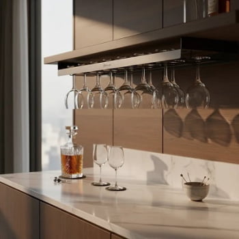 SUPORTE PARA TAÇAS SUSPENSO GRANDE EM AÇO SUPORTE PARA TAÇAS SUSPENSO GRANDE EM AÇO