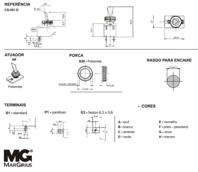 chave liga desliga, chave para motor 2cv, chave 30A ou 2CV