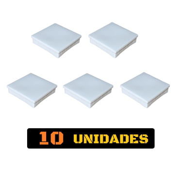 Tampa Metalon encaixe interno 100X100 BRANCA Pacote com 10 un.