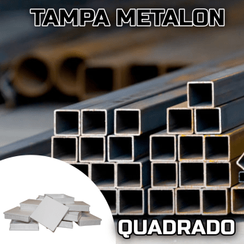 Tampa Metalon encaixe interno 100X100 BRANCA Pacote com 10 un.