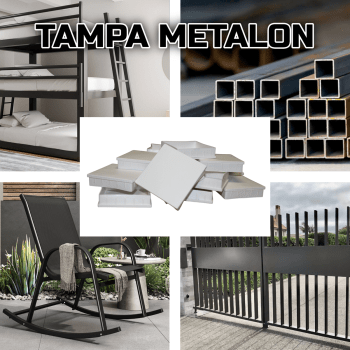 Tampa Metalon encaixe interno 100X100 BRANCA Pacote com 10 un.
