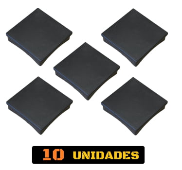 Tampa Metalon encaixe interno 100X100 PRETA Pacote com 10 un.