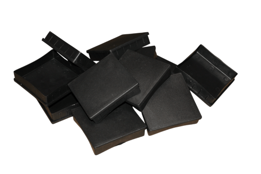 Tampa Metalon encaixe interno 100X100 PRETA Pacote com 10 un.