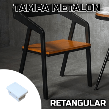 Tampa Metalon encaixe interno 20x30 BRANCA Pacote com 50 un.