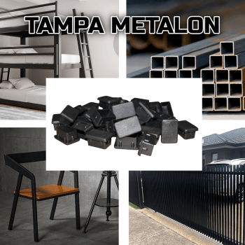 Tampa Metalon encaixe interno 20x30 PRETA Pacote com 50 un. Tampa Metalon encaixe interno 20x30 PRETA Pacote com 50 un.