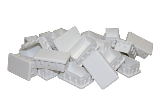 Tampa Metalon encaixe interno 30X50 BRANCA Pacote com 50 un.