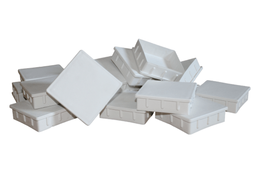 Tampa Metalon encaixe interno 80X80 BRANCA Pacote com 10 un.