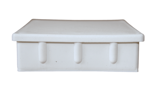 Tampa Metalon encaixe interno 80X80 BRANCA Pacote com 10 un.