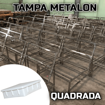 Tampa Metalon encaixe interno 80X80 BRANCA Pacote com 10 un.
