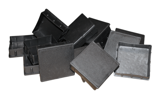 Tampa Metalon encaixe interno 80X80 PRETA Pacote com 10 un.