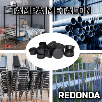 Tampa Metalon encaixe interno redonda 1 POLEGADA 1/2 - Pacote com 10 un. - PRETO Tampa Metalon encaixe interno redonda 1 POLEGADA 1/2 - Pacote com 10 un. - PRETO