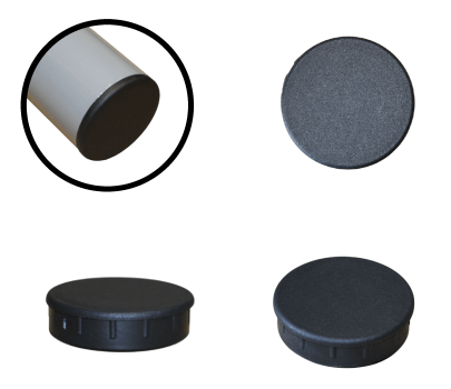 Tampa metalon encaixe interno redonda 3 POLEGADAS Pacote com 10 un. - PRETO