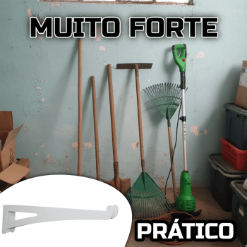 Suporte Vassouras EXTRA GRANDE - BRANCO 