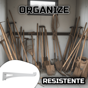 Suporte Vassouras EXTRA GRANDE - BRANCO 