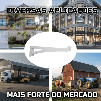 Suporte Vassouras EXTRA GRANDE - BRANCO 