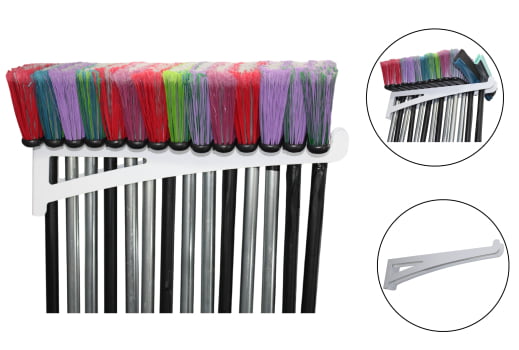 Suporte Vassouras EXTRA GRANDE - BRANCO 