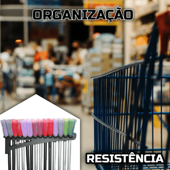 Suporte Vassouras EXTRA GRANDE - PRETO