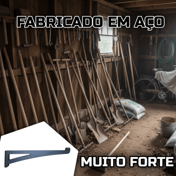 Suporte Vassouras EXTRA GRANDE - PRETO