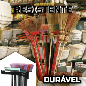 Suporte Vassouras EXTRA GRANDE - PRETO