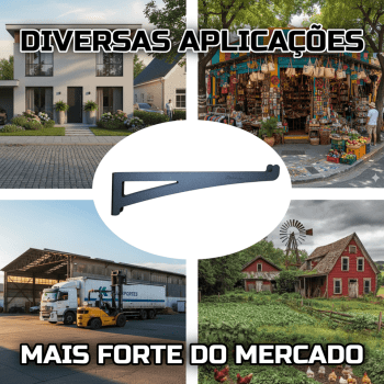 Suporte Vassouras EXTRA GRANDE - PRETO