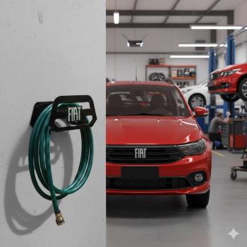 Suporte Enrolar Porta Mangueira Garagem modelo FIAT