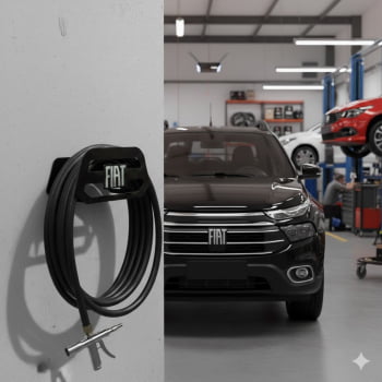 Suporte Enrolar Porta Mangueira Garagem modelo FIAT