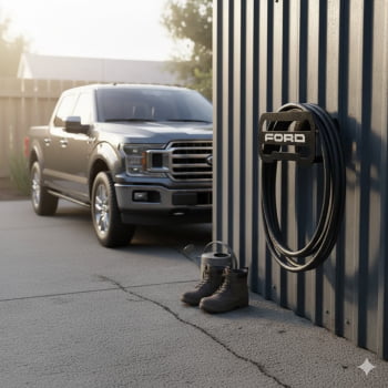 Suporte Enrolar Porta Mangueira Garagem modelo FORD