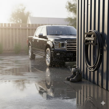 Suporte Enrolar Porta Mangueira Garagem modelo FORD
