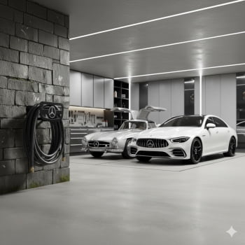 Suporte Enrolar Porta Mangueira Garagem modelo MERCEDES
