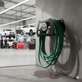 Suporte Enrolar Porta Mangueira Garagem modelo TOYOTA