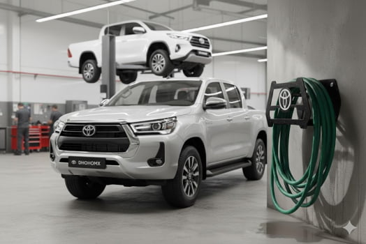 Suporte Enrolar Porta Mangueira Garagem modelo TOYOTA