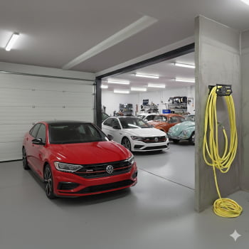 Suporte Enrolar Porta Mangueira Garagem modelo VOLKSWAGEN