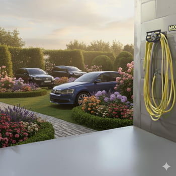 Suporte Enrolar Porta Mangueira Garagem modelo VOLKSWAGEN