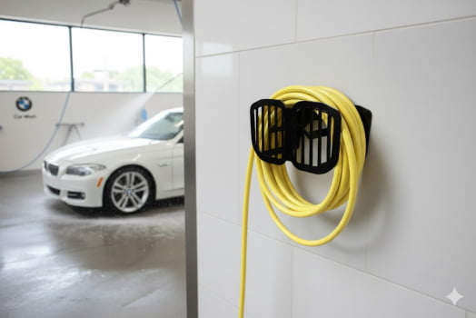 Suporte Enrolar Porta Mangueira Garagem molelo BMW